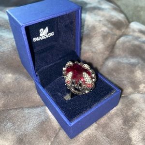 Swarvoski Purple Red Ring